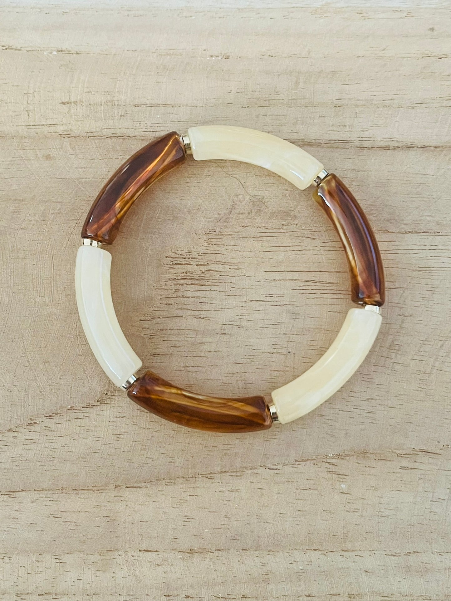 Bracelets élastiqués perles tubes - Les Unis