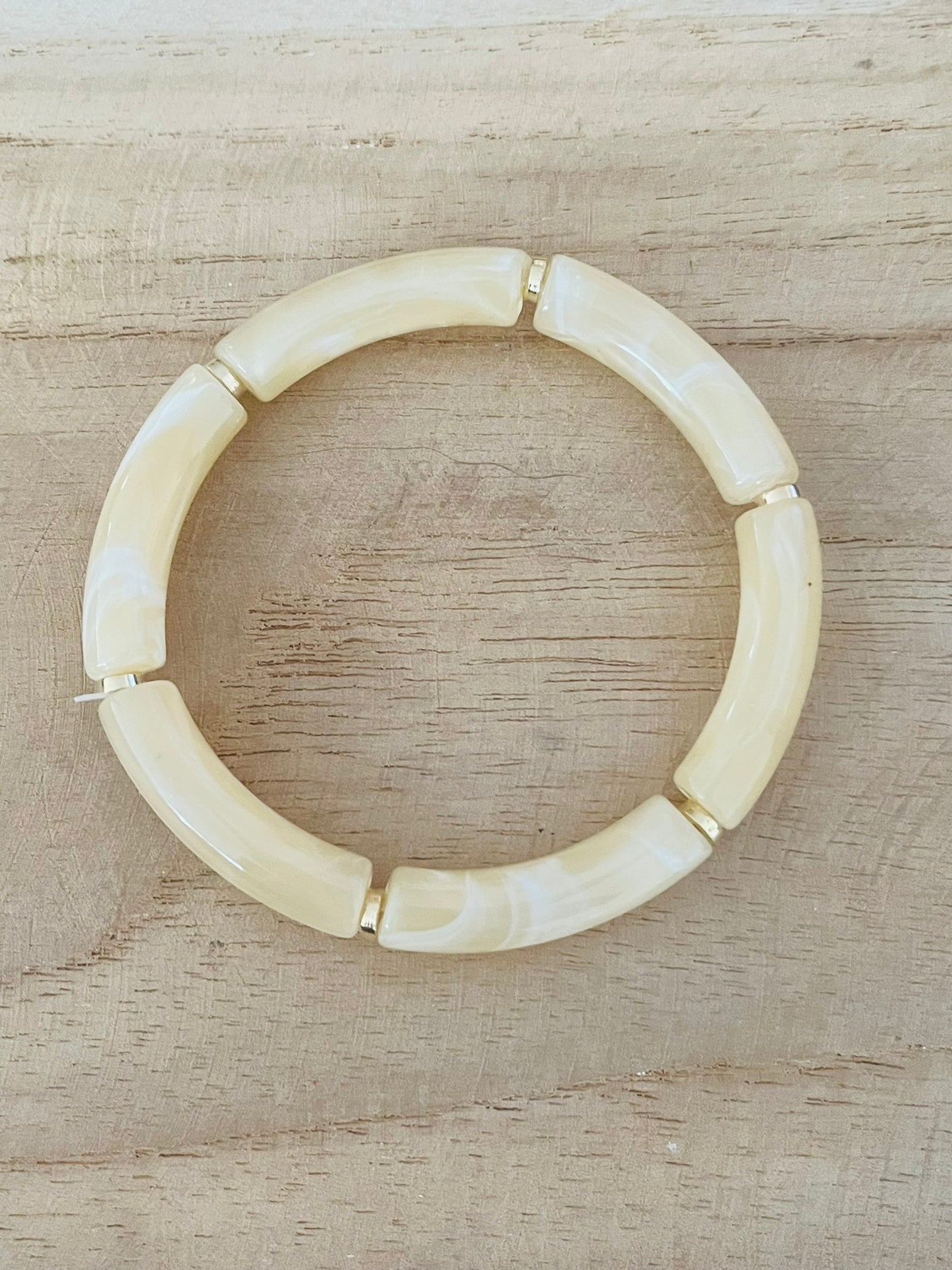 Bracelets élastiqués perles tubes - Les Unis