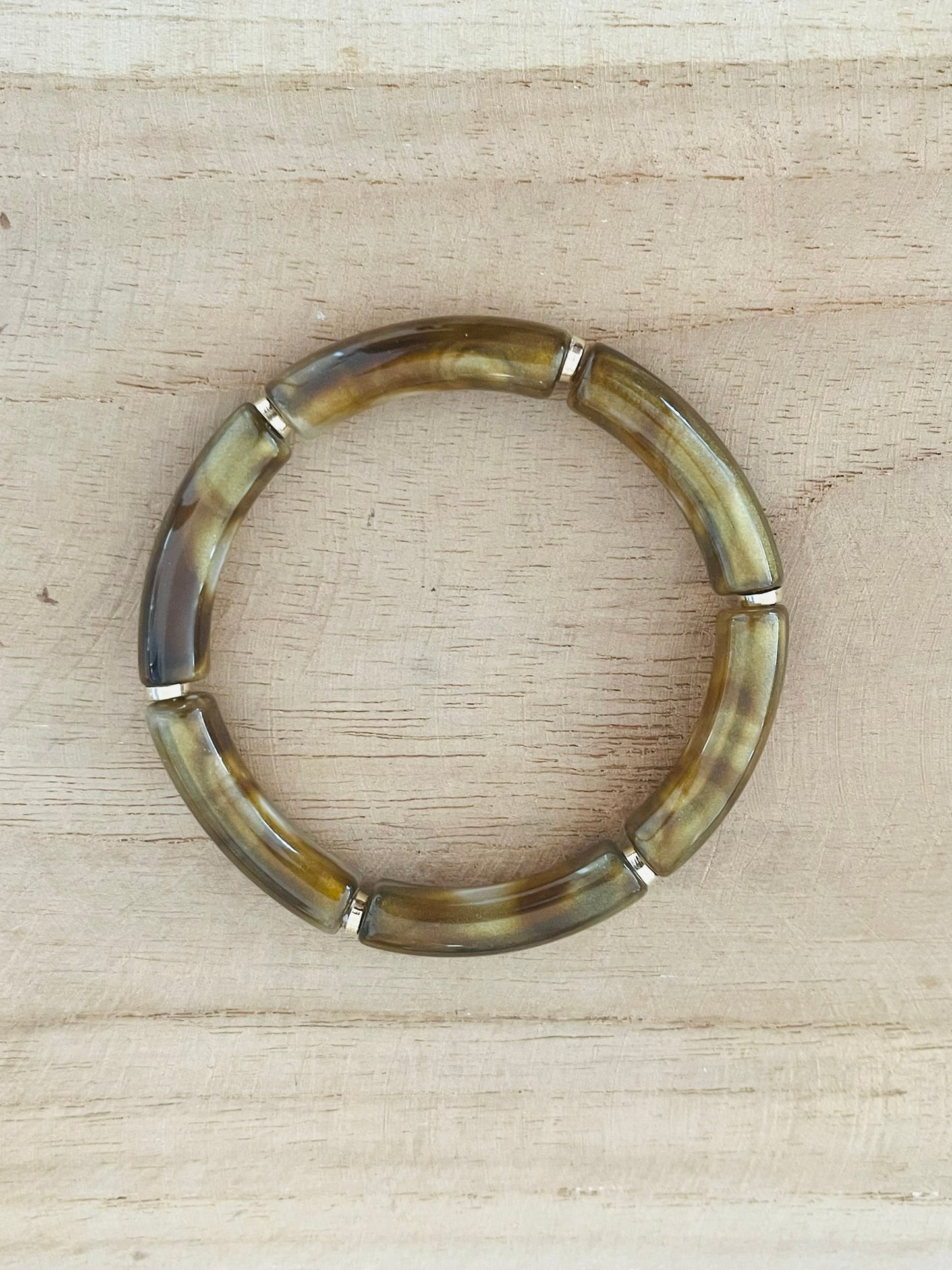 Bracelets élastiqués perles tubes - Les Irisés