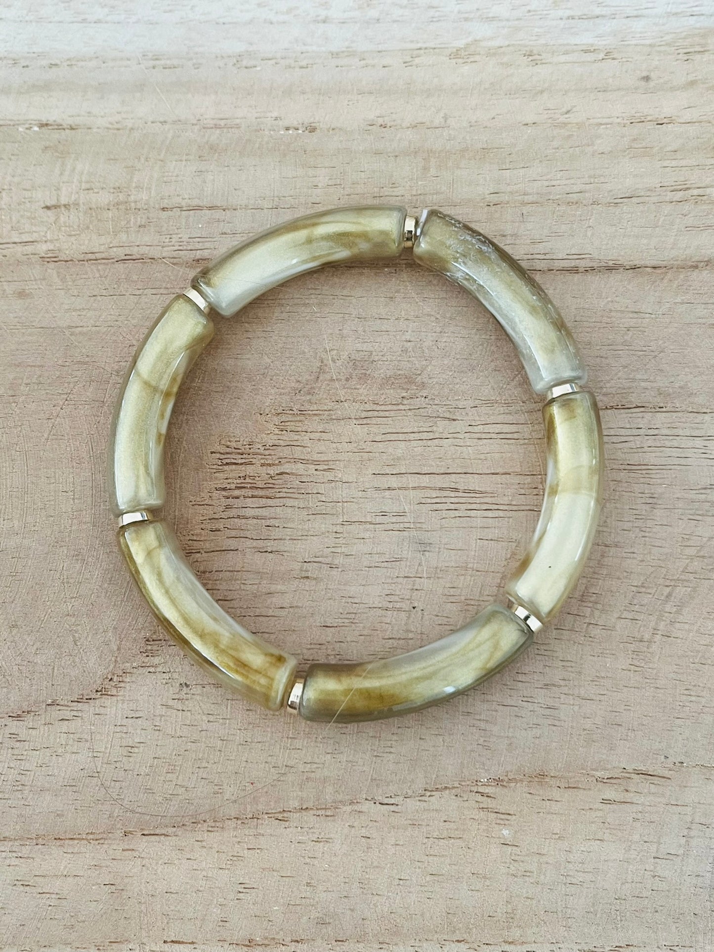 Bracelets élastiqués perles tubes - Les Irisés