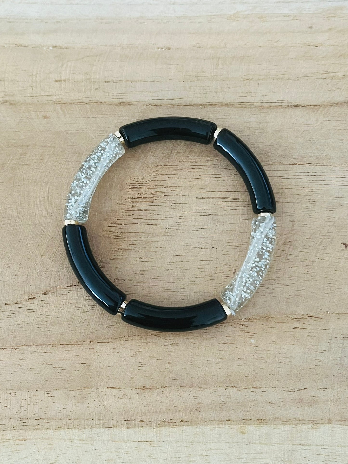 Bracelets élastiqués perles tubes - Les Pailletés