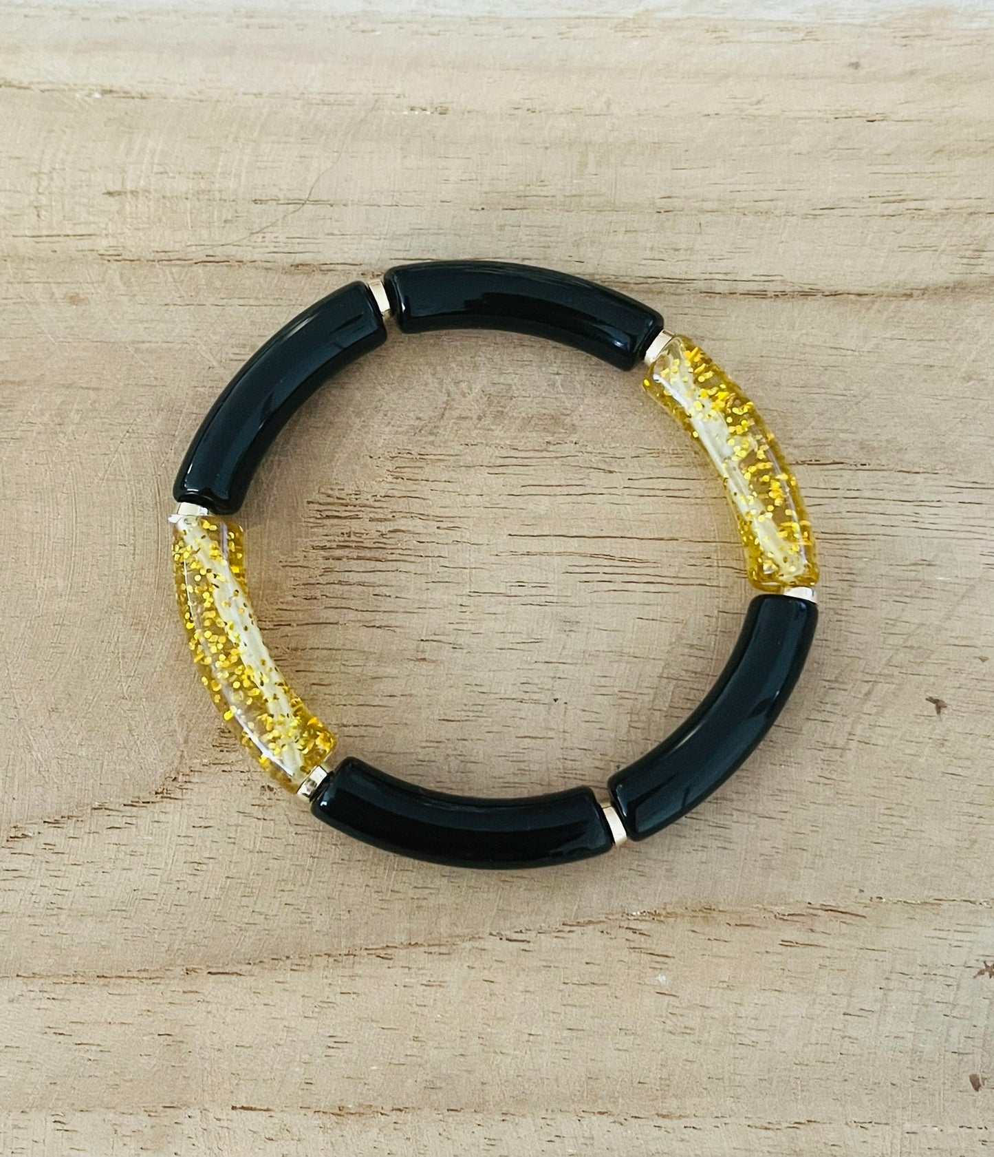 Bracelets élastiqués perles tubes - Les Pailletés