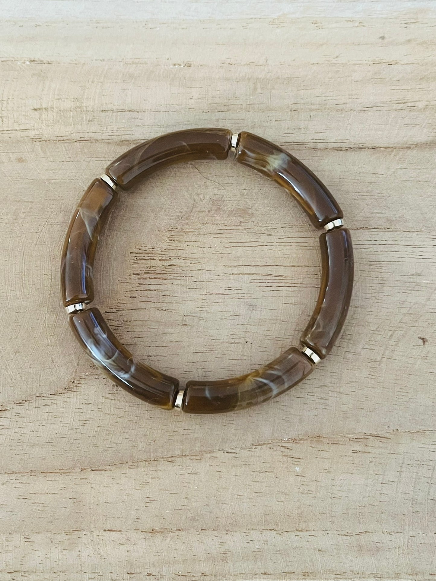 Bracelets élastiqués perles tubes - Les Unis