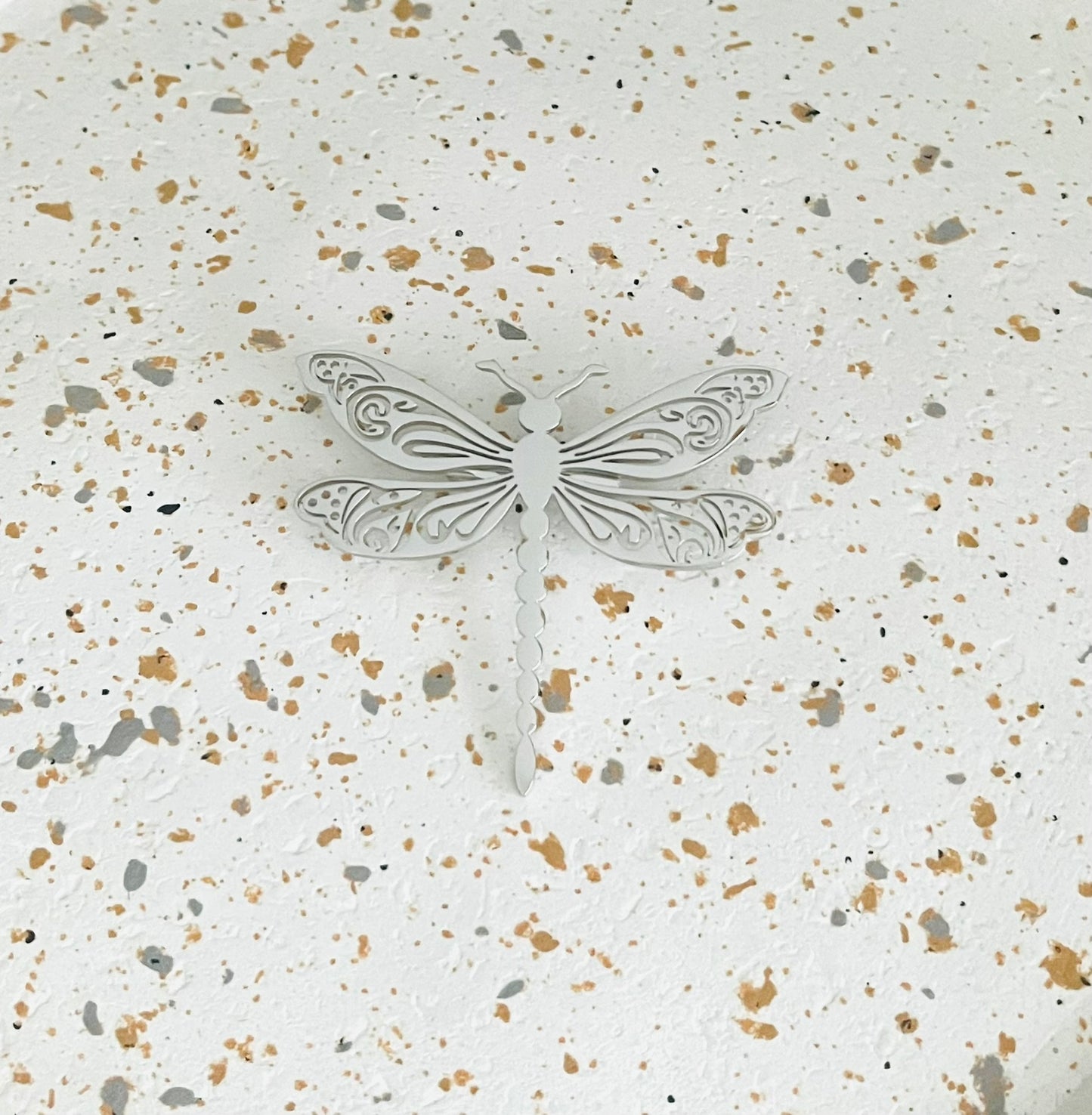 Broche Libellule en acier inoxydable