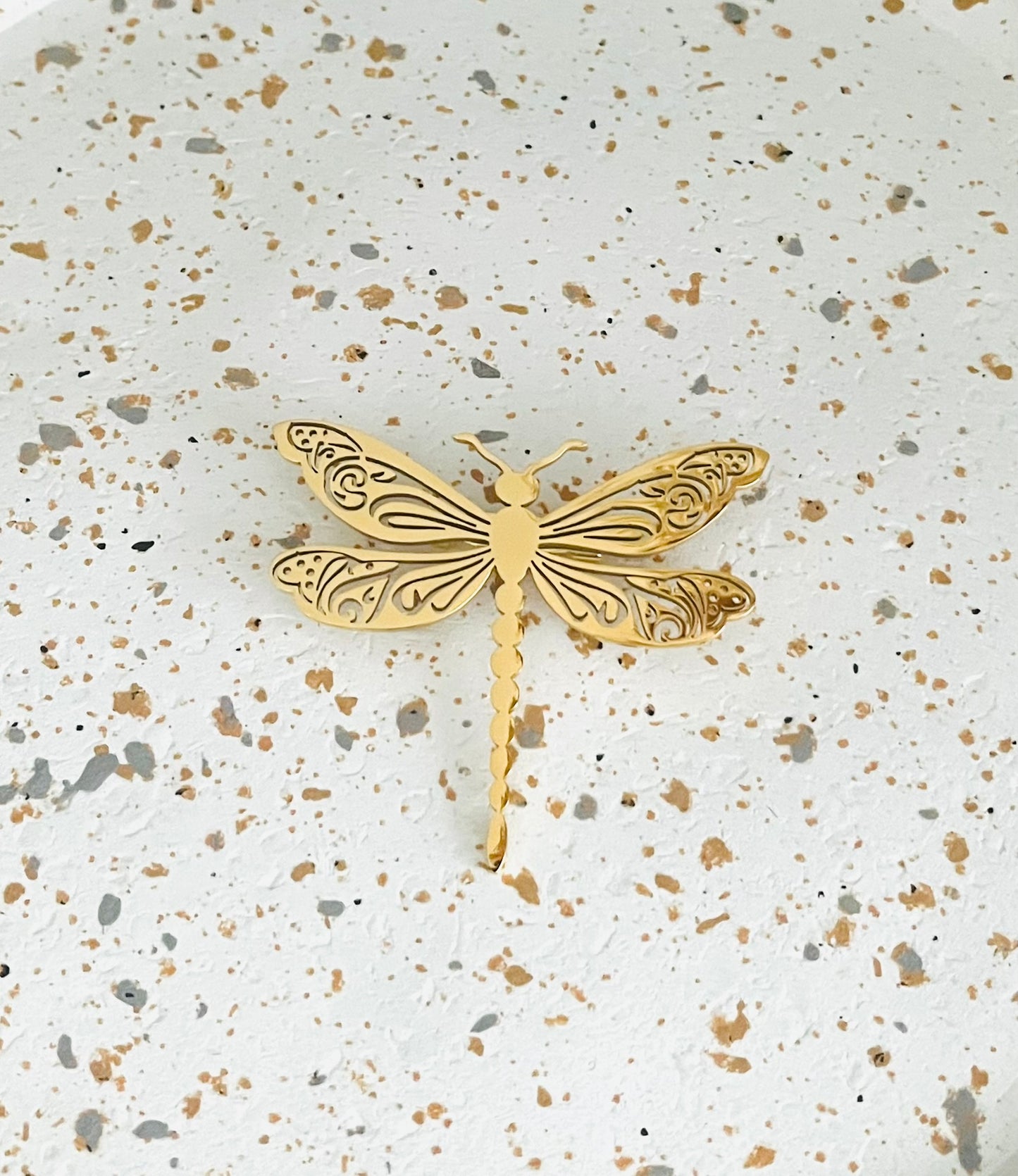 Broche Libellule en acier inoxydable