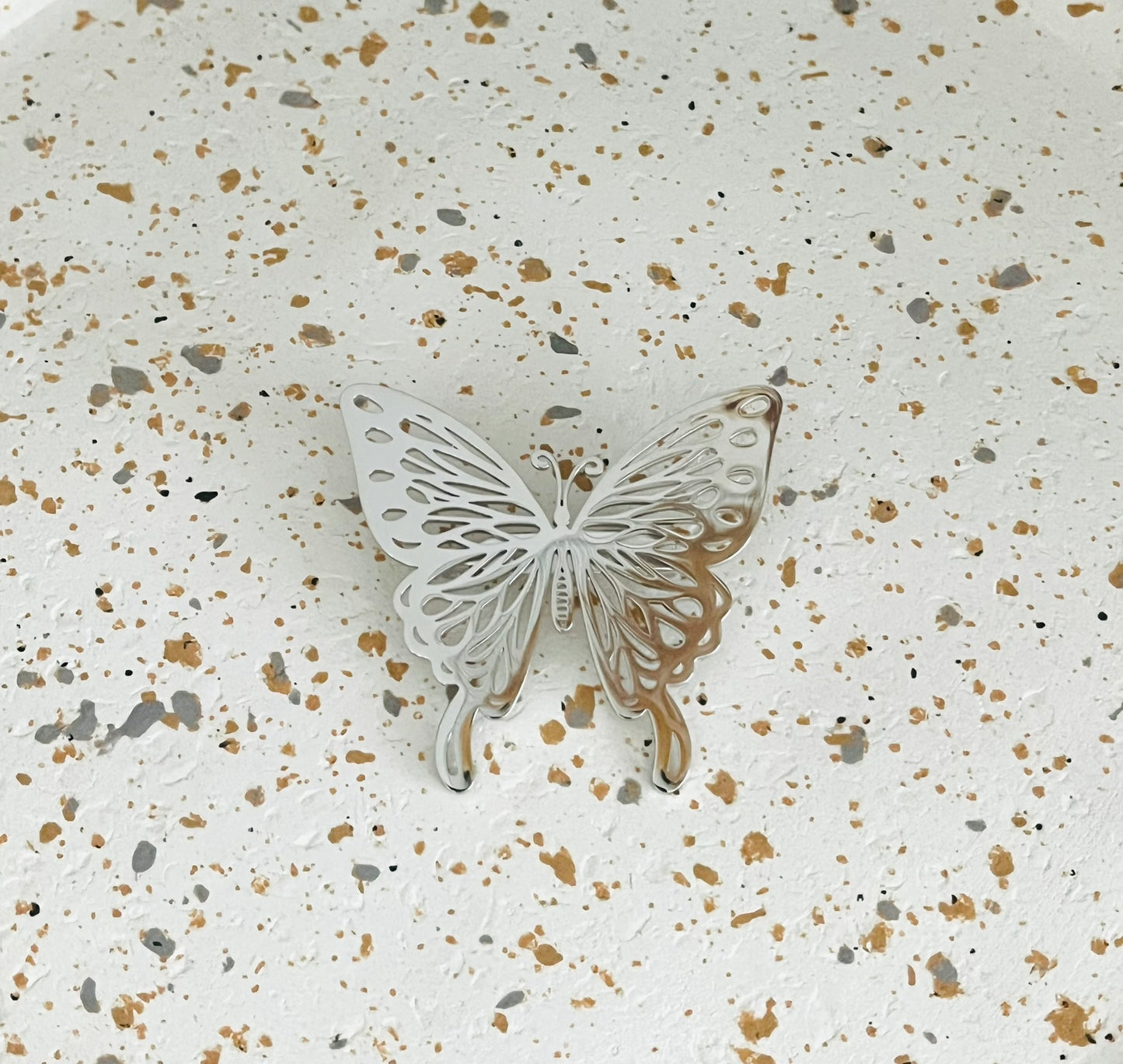 Broche Papillon en acier inoxydable