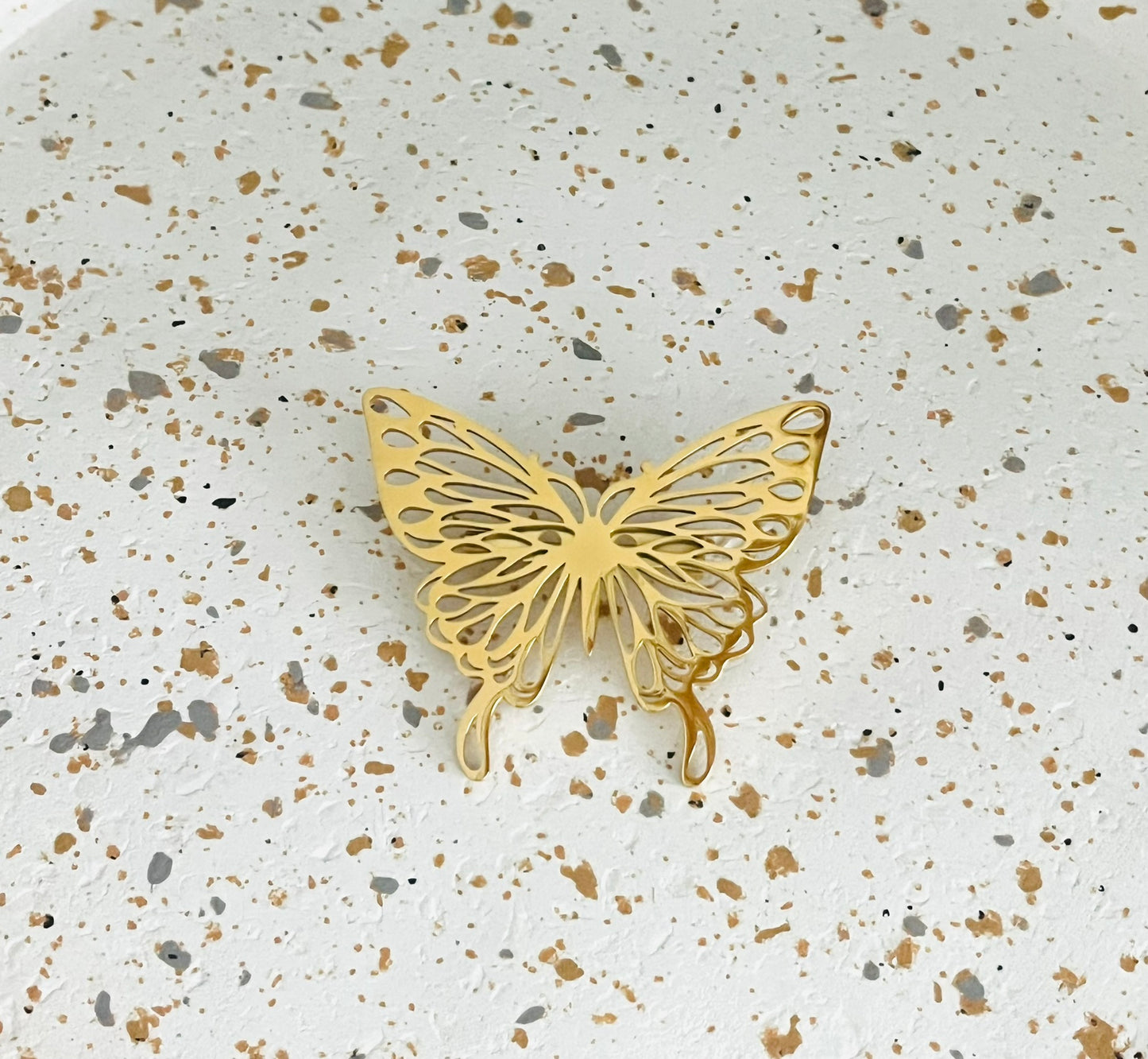 Broche Papillon en acier inoxydable