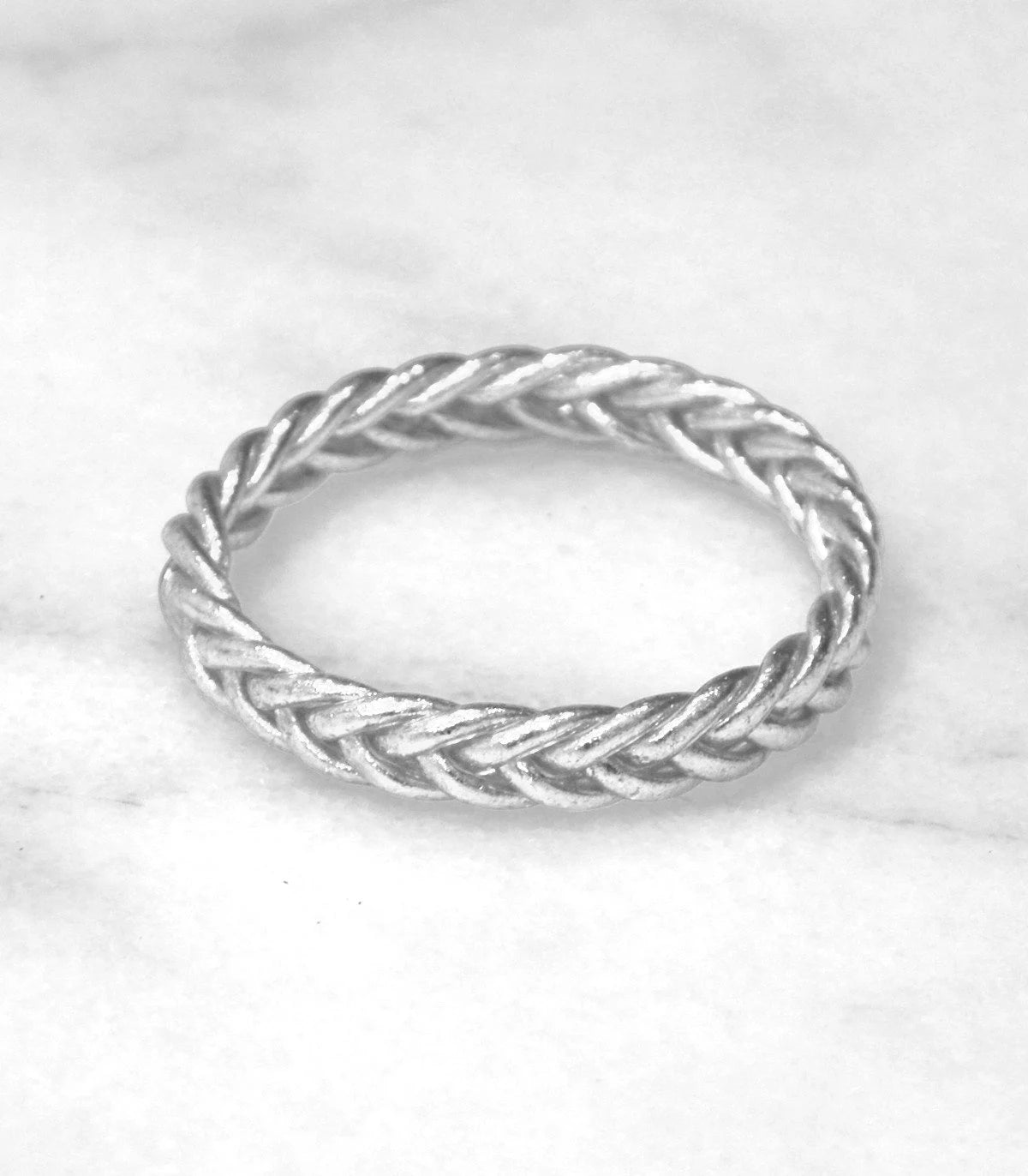 Jonc bouddhiste tressé - Silver (argenté)