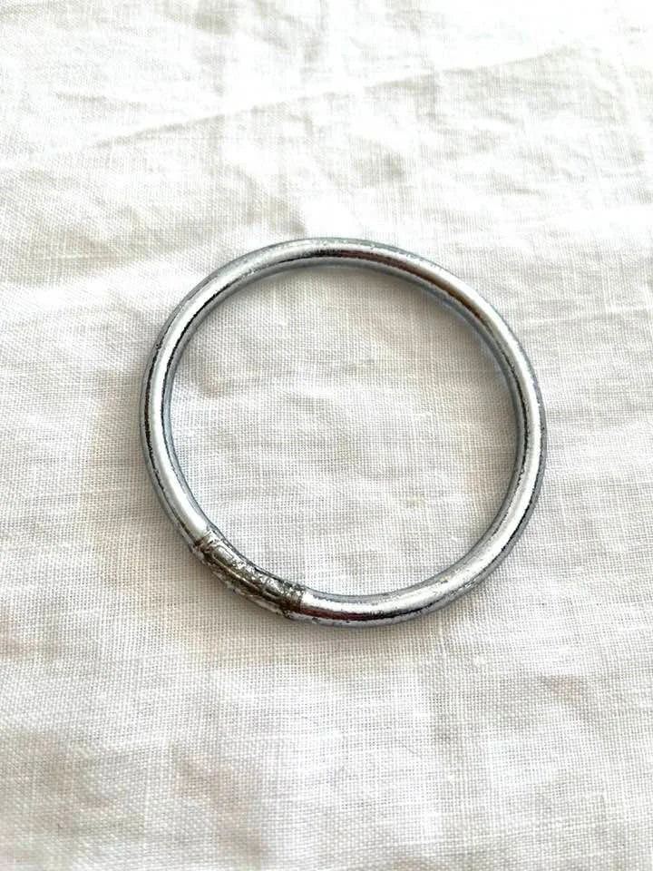 Jonc bouddhiste simple - Silver (argenté)