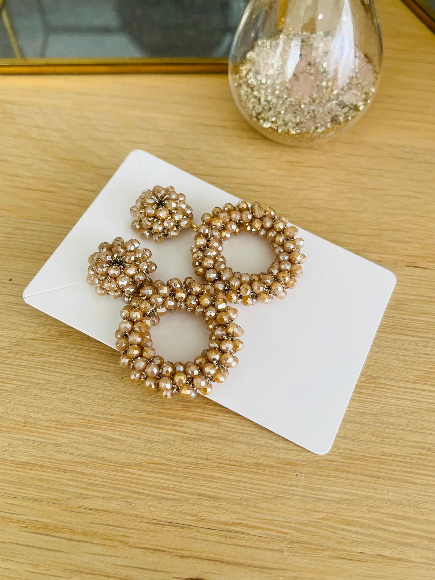 Boucles d’oreilles PERLA - rondes en perles tissées (5 couleurs)