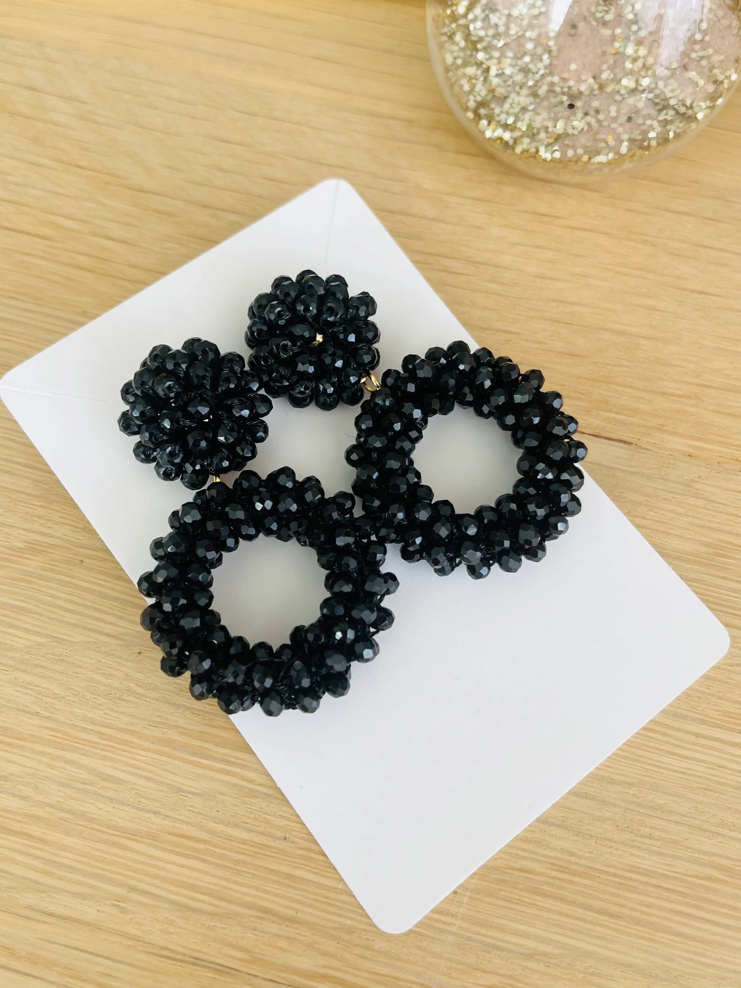 Boucles d’oreilles PERLA - rondes en perles tissées (5 couleurs)