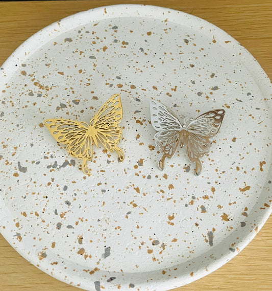 Broche Papillon en acier inoxydable