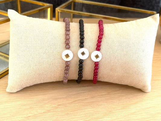 Bracelet GASPARD - perles de Jade et Nacre