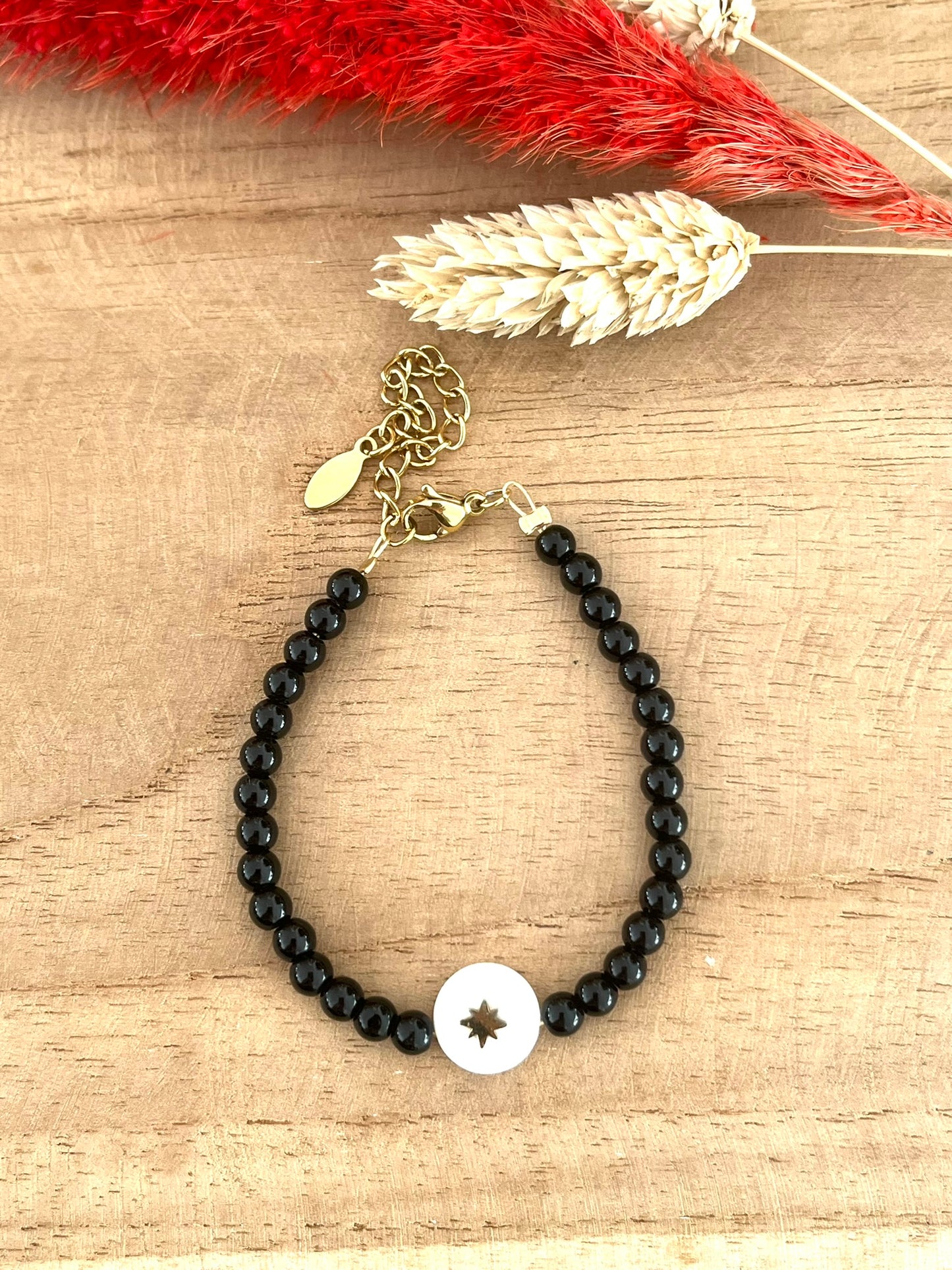 Bracelet GASPARD - perles de Jade et Nacre