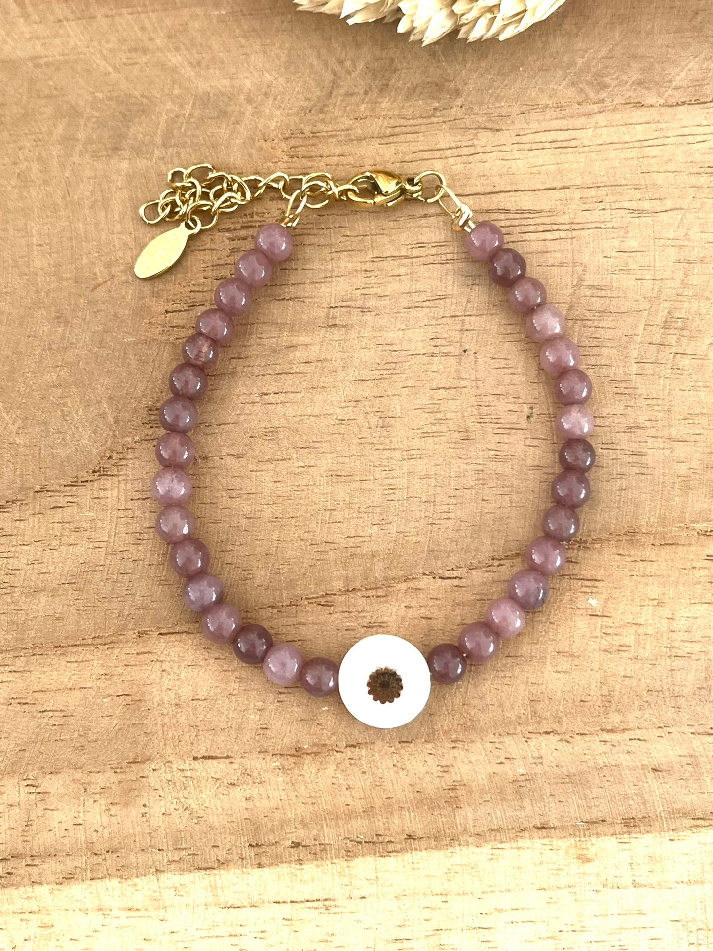 Bracelet CHARLES - perles de Jade et Nacre
