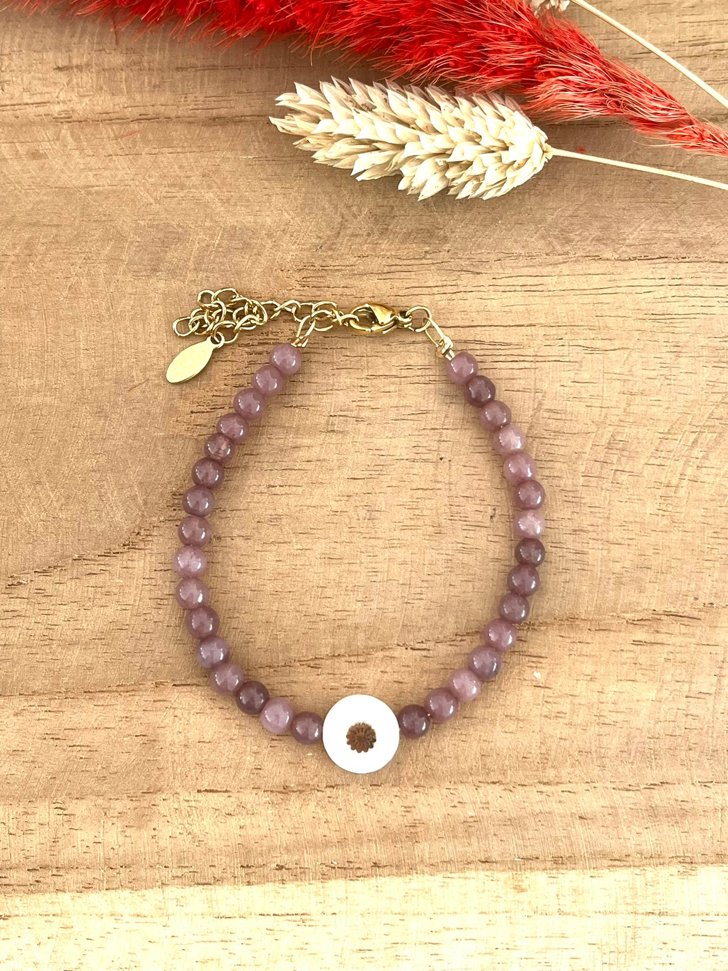 Bracelet CHARLES - perles de Jade et Nacre