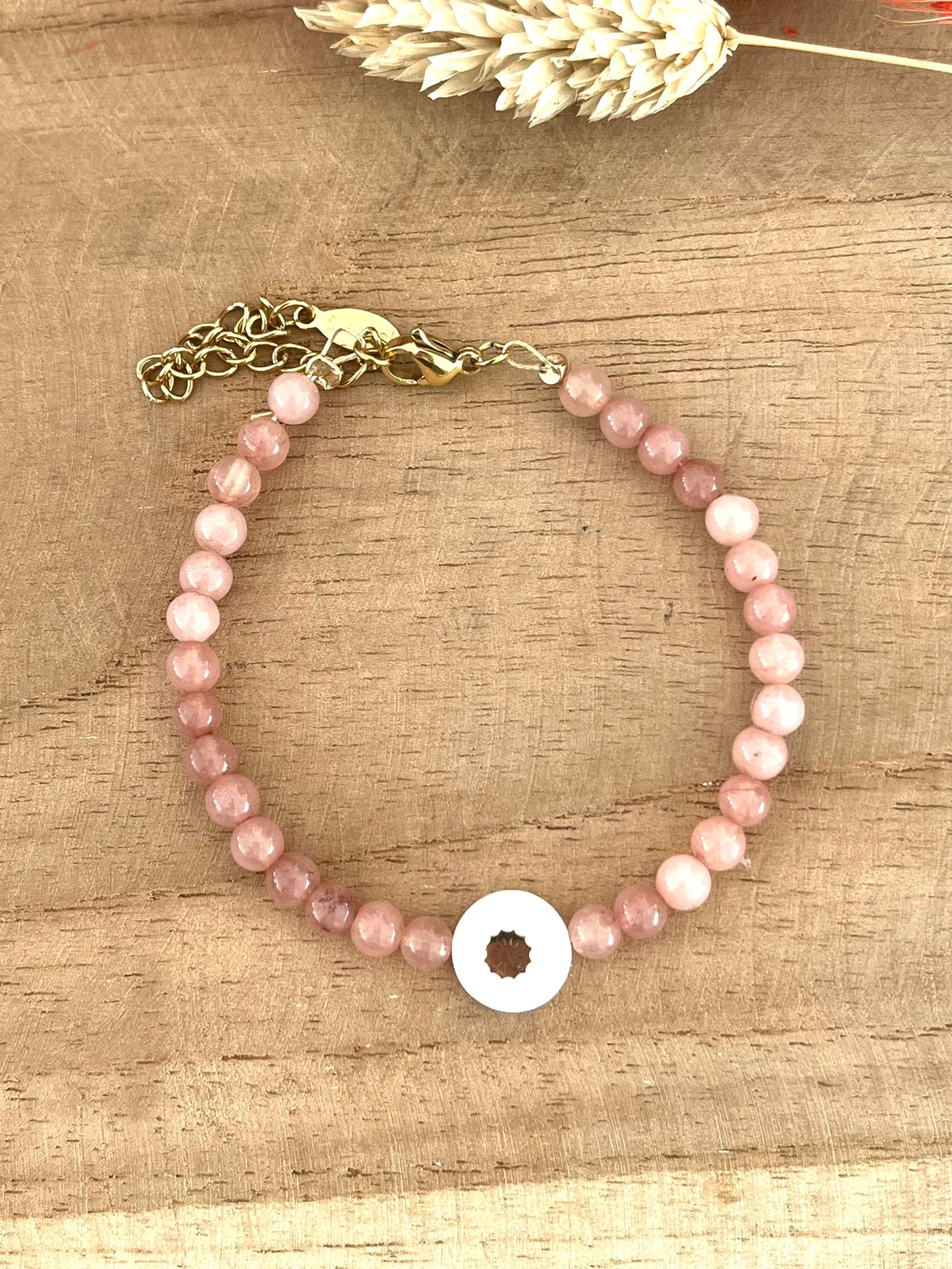 Bracelet CHARLES - perles de Jade et Nacre