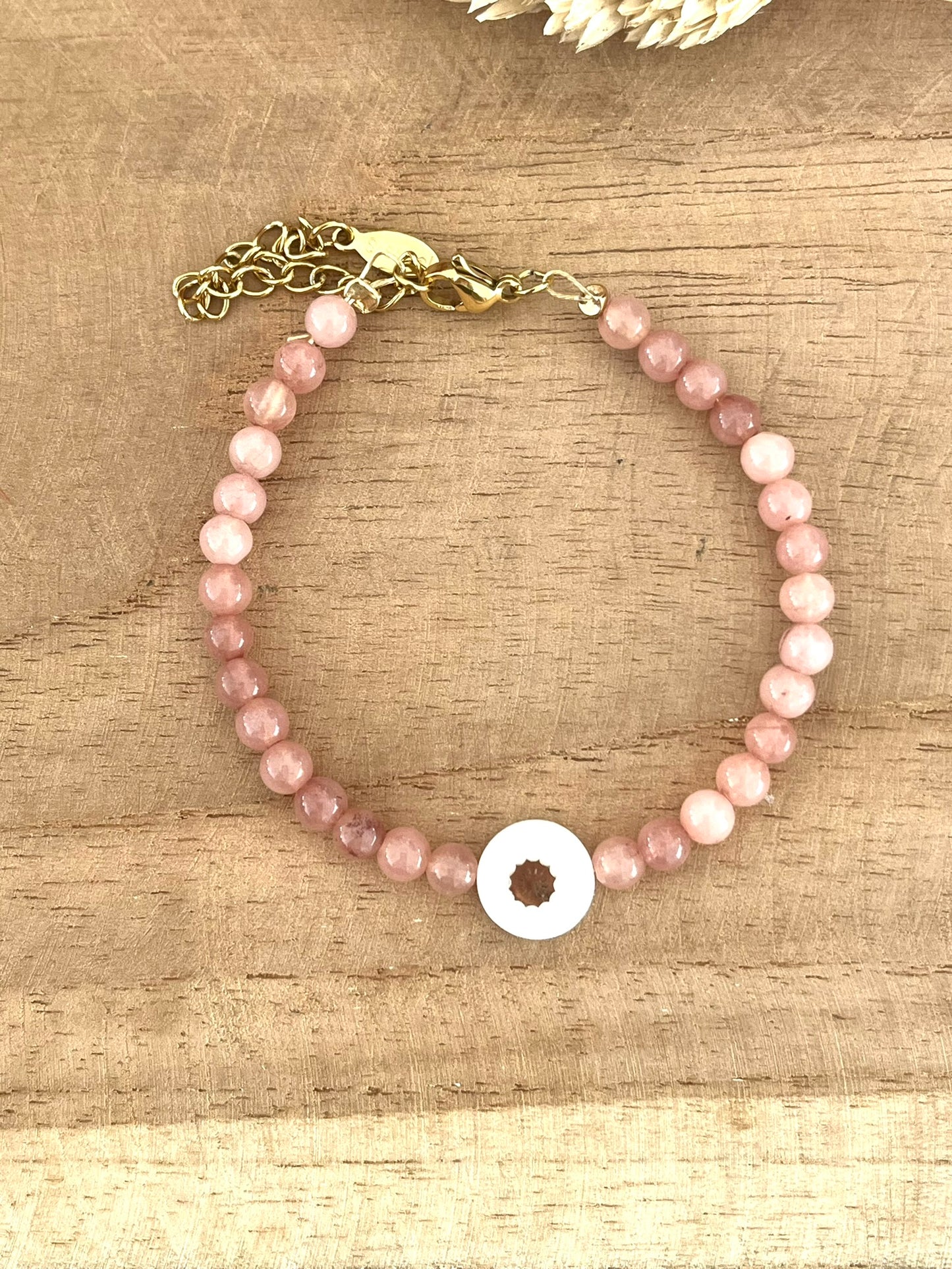 Bracelet CHARLES - perles de Jade et Nacre