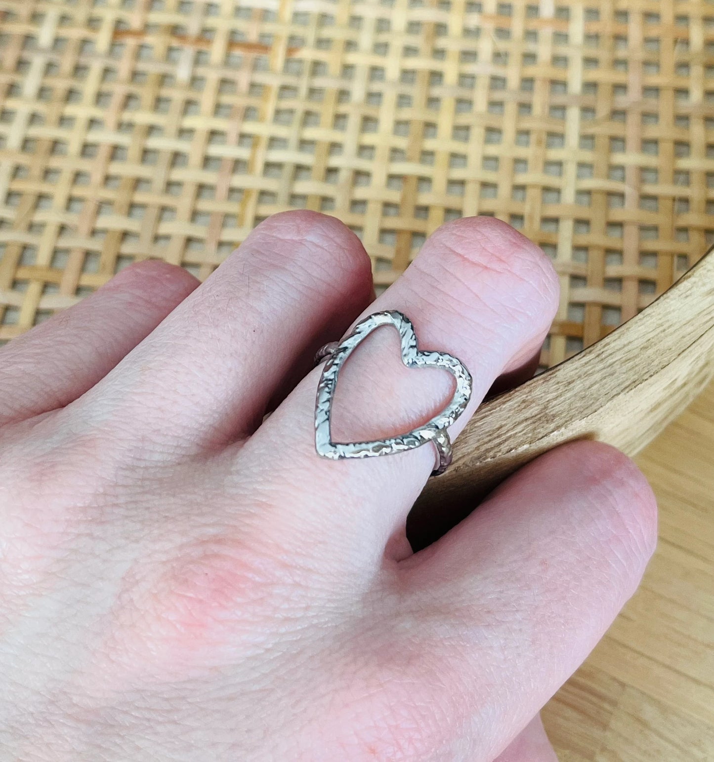 Bague Coeur en acier inoxydable