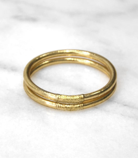 Jonc bouddhiste simple - Light Gold (doré clair)