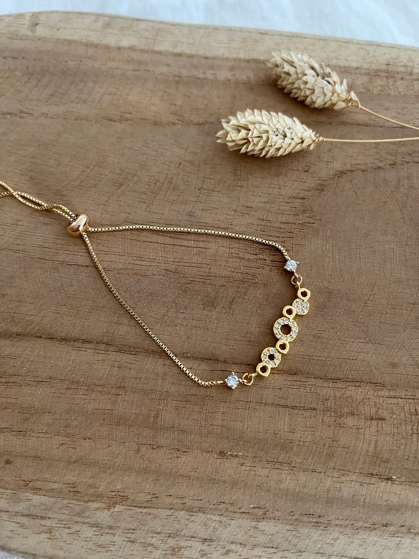 Bracelet plaqué HENRI - or 18k et zircons