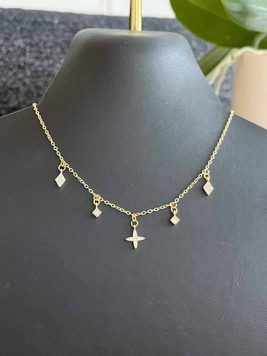 Collier PAUL - Or 18K et pampilles oxydes de zirconium