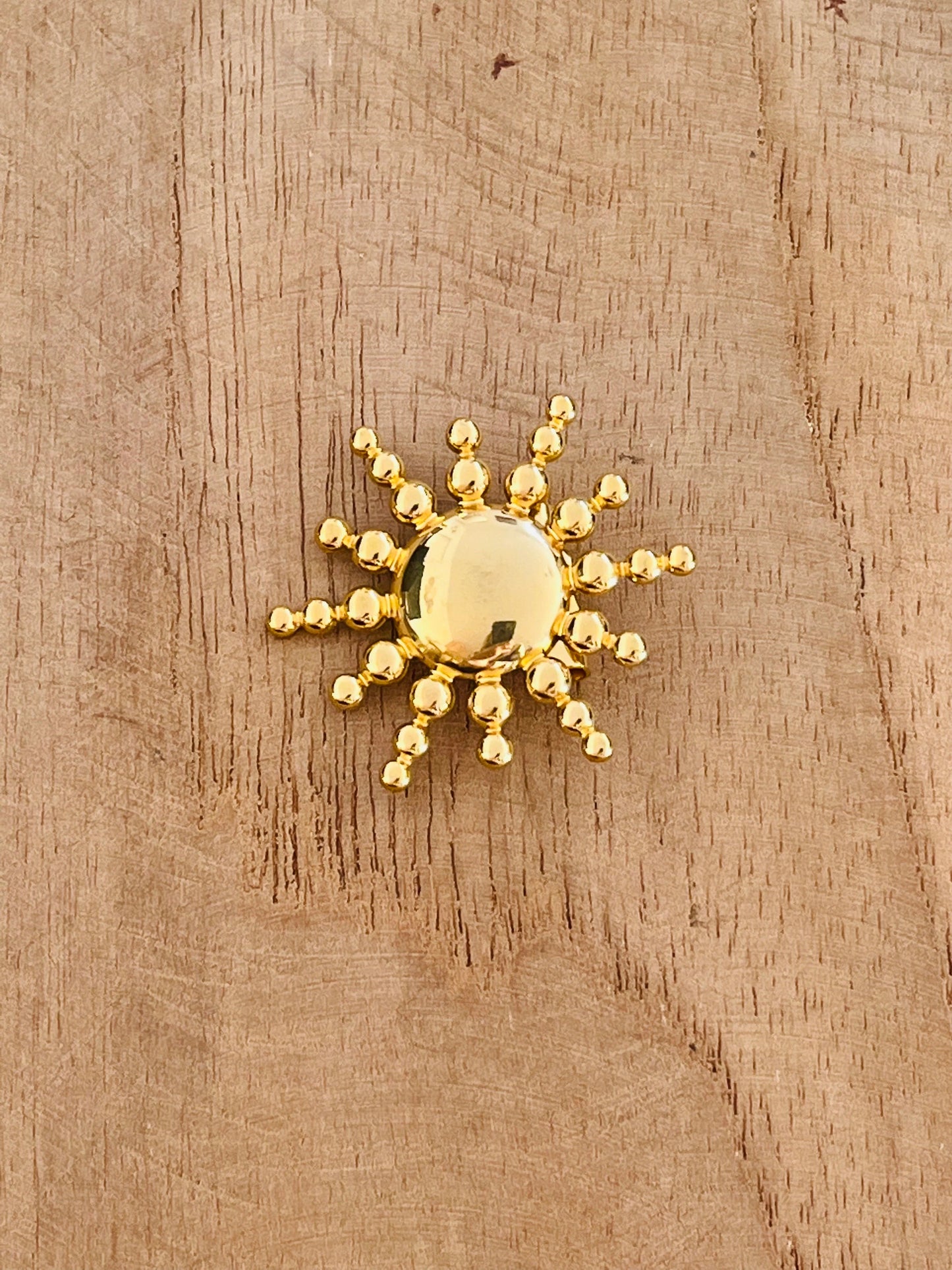Broche en acier inoxydable doré